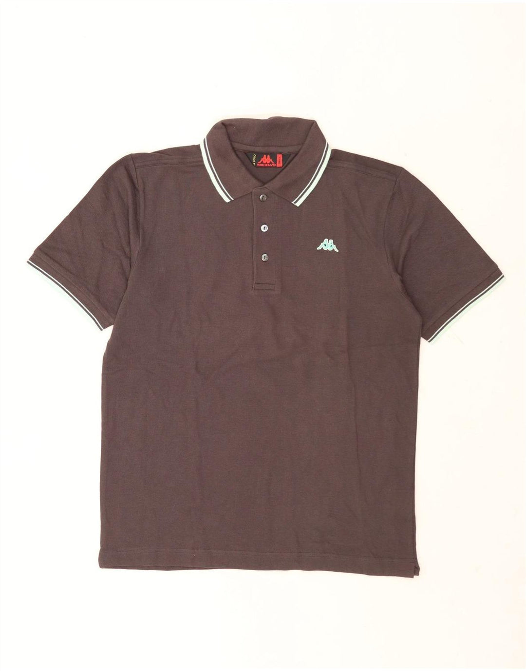 Męska koszulka polo Kappa, mała, brązowa, bawełniana