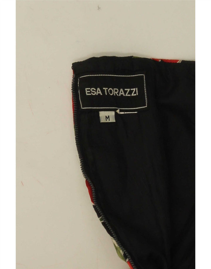 Vintage damska sukienka bez ramiączek UK 12, średnia, wielobarwna w kwiaty