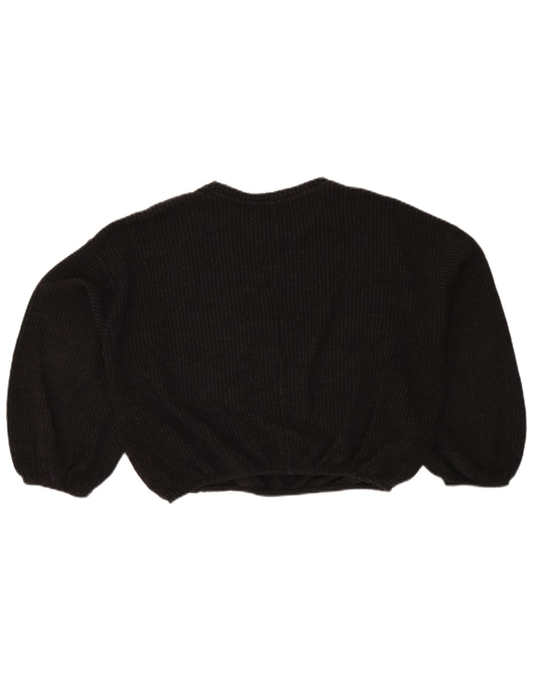 Damski sweter Zara Crop Oversize z dekoltem w łódkę UK 14 Średni szary