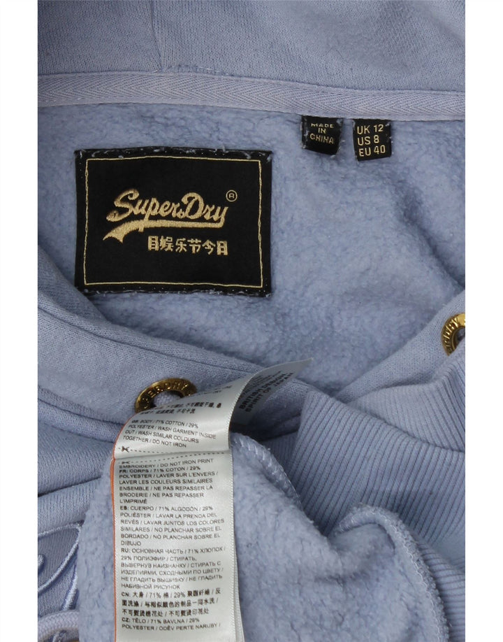 Damski sweter z kapturem Superdry Graphic UK 12, średni niebieski