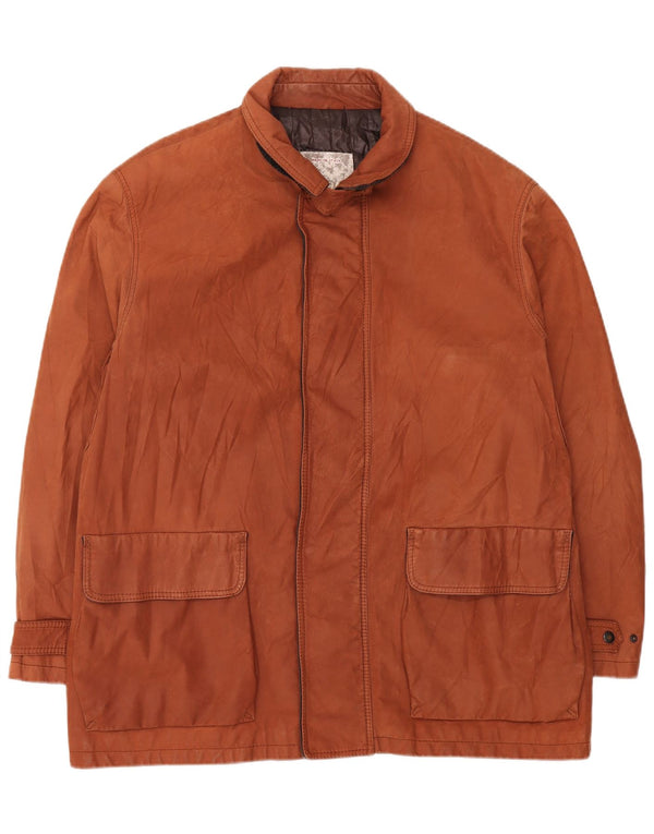 Męska kurtka skórzana Dibi UK 42 XL Brązowa skóra