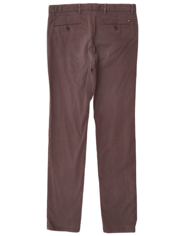 Męskie spodnie typu slim chino TOMMY HILFIGER W33 L34 Szara bawełna