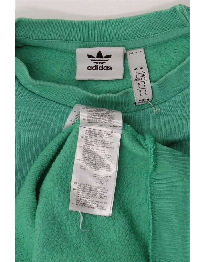 Bluza męska Adidas, duża, zielona, bawełniana