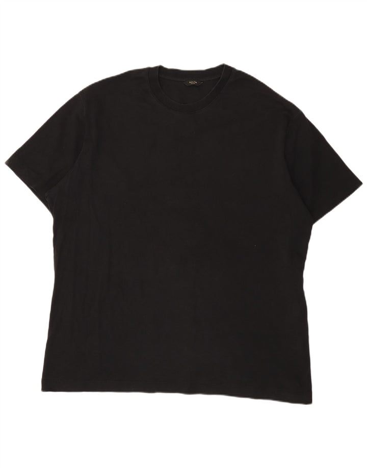 T-shirt męski Massimo Dutti Top 2XL, czarny, bawełniany