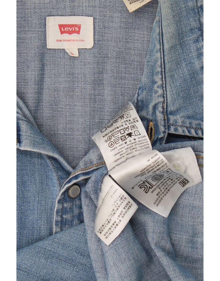 Męska koszula dżinsowa LEVI'S, duża, niebieska, bawełniana