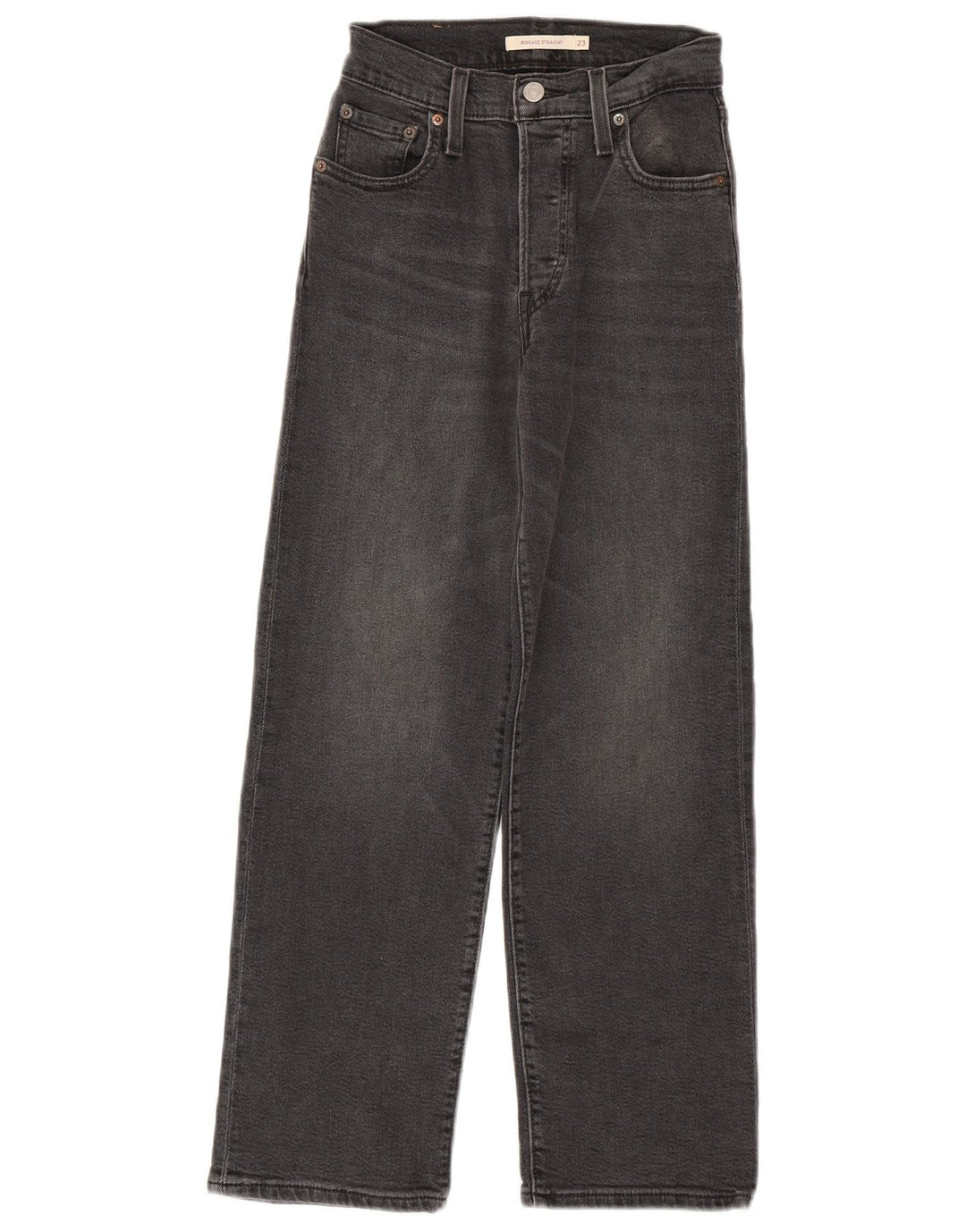 Damskie jeansy Levi's Ribcage Straight W23 L27 Szara bawełna
