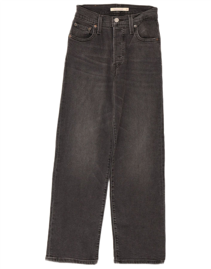 Damskie jeansy Levi's Ribcage Straight W23 L27 Szara bawełna