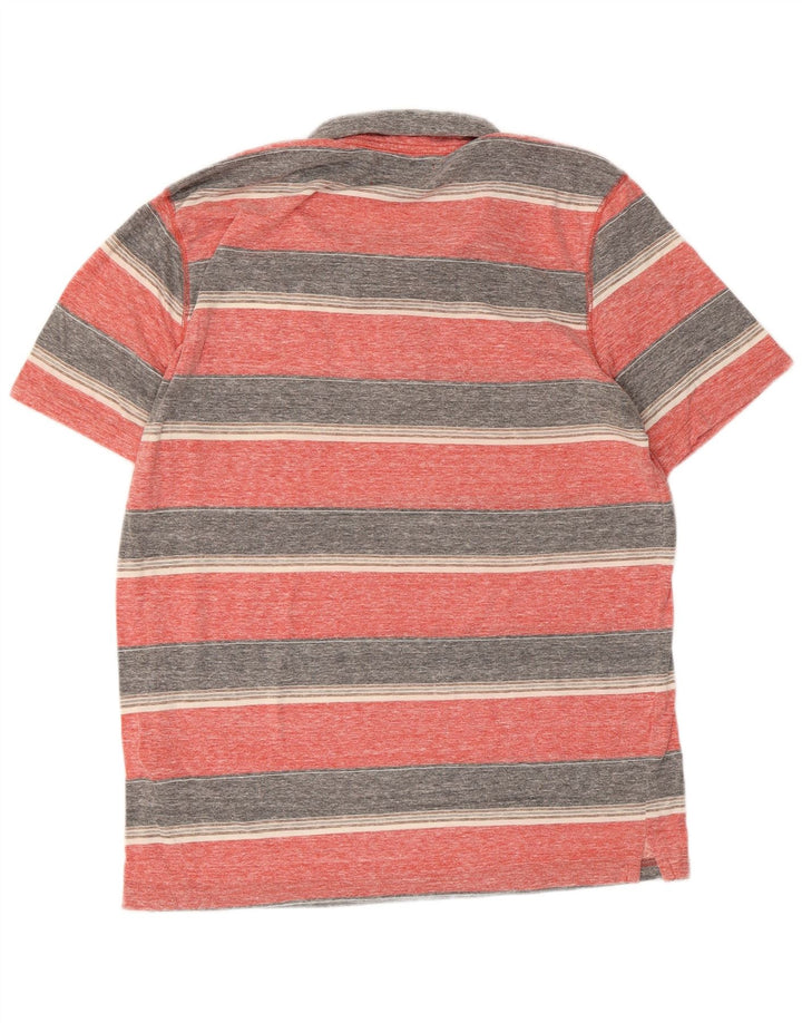 Męska koszulka polo Hurley, duża, różowa, poliestrowa w paski