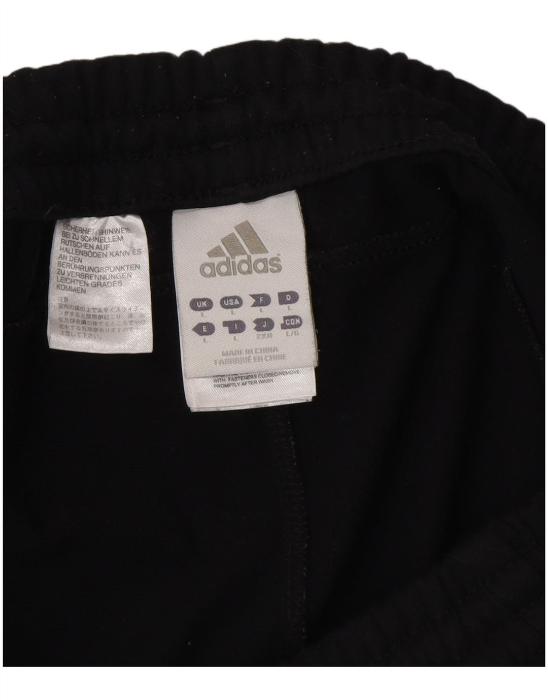 Męskie spodnie dresowe ADIDAS, duże, czarne, poliestrowe