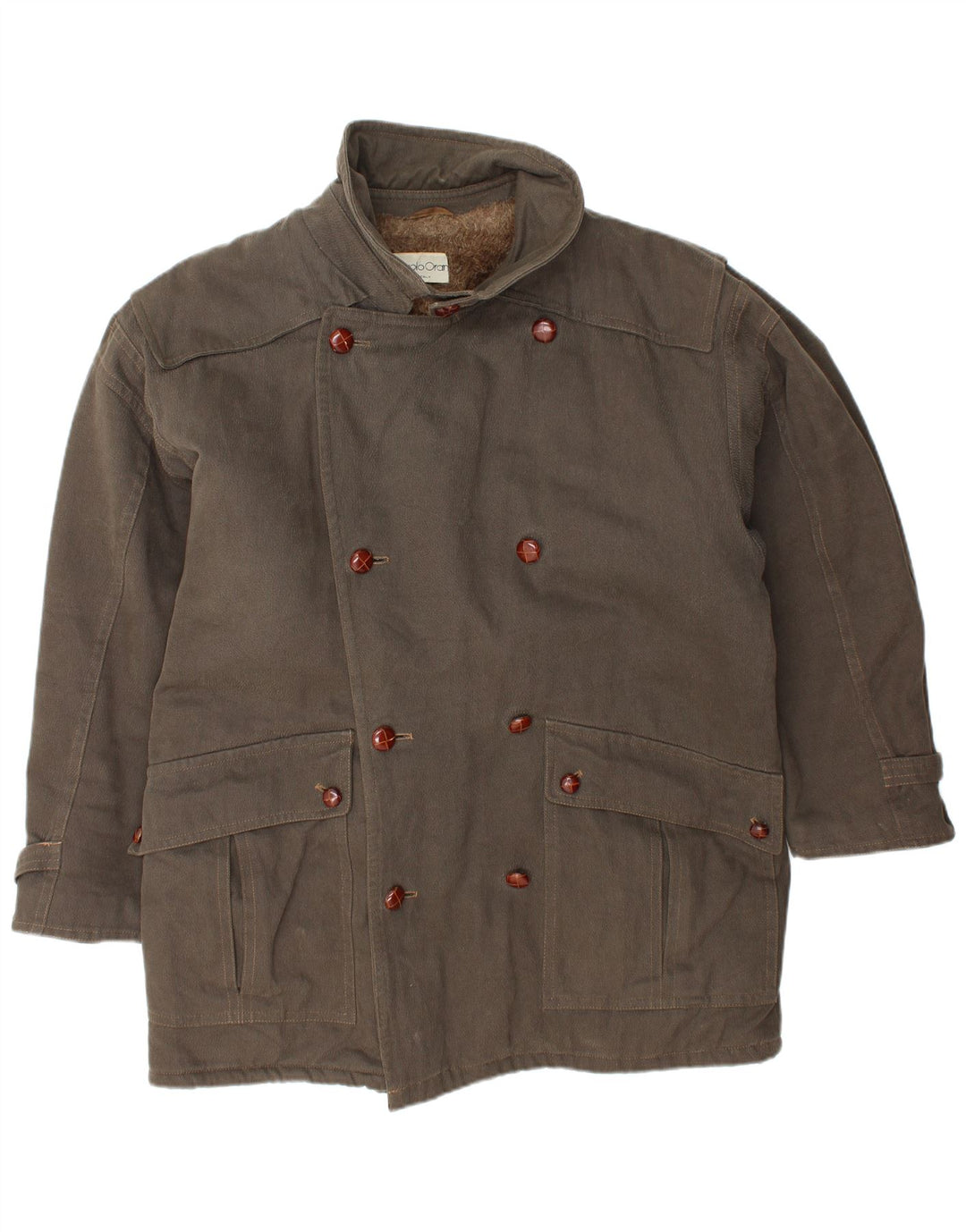 Męska kurtka Sherpa VINTAGE UK 40, duża, brązowa, bawełniana