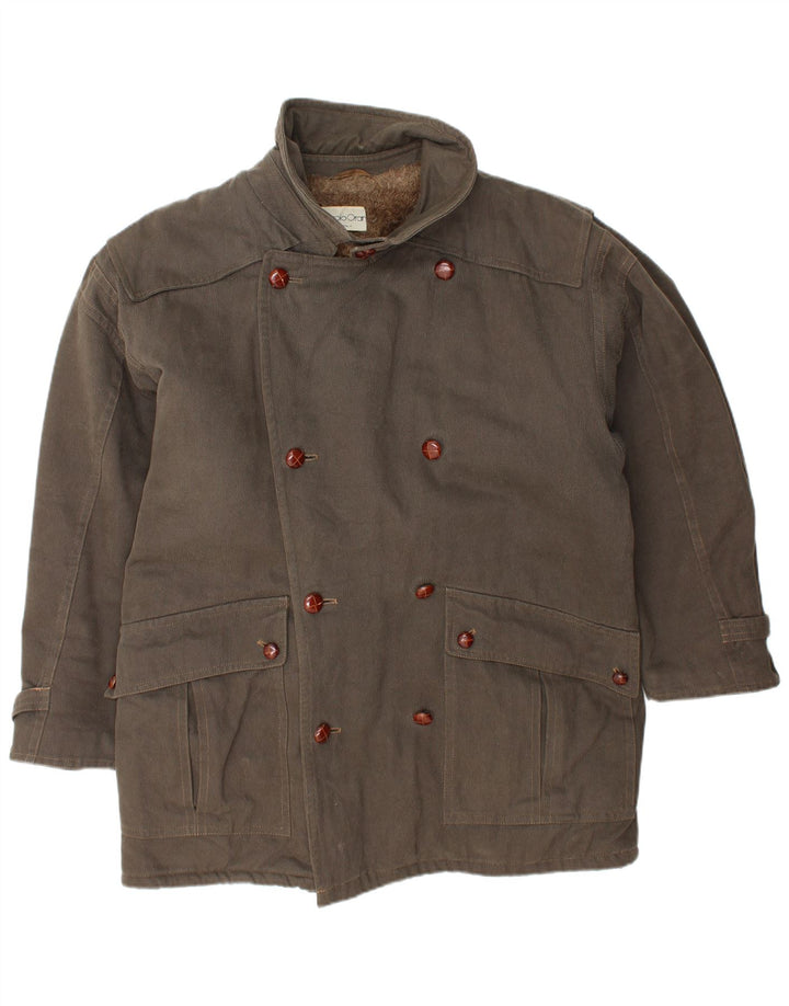 Męska kurtka Sherpa VINTAGE UK 40, duża, brązowa, bawełniana