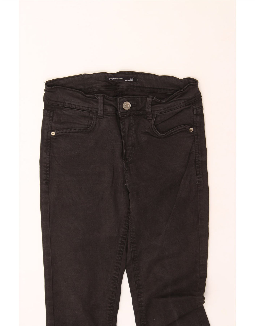ZARA Womens Slim Jeans EU 34 XS W26 L28 Black Vintage Zara and Second-Hand Zara from Messina Hembry 