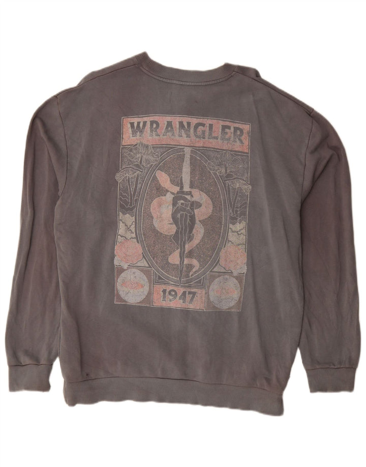 Męska bluza z grafiką Wrangler, duża, szara, bawełniana