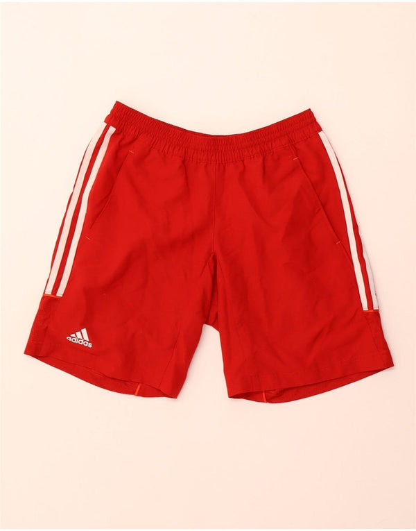 Damskie spodenki sportowe Adidas Climalite UK 8, małe, czerwone, poliestrowe