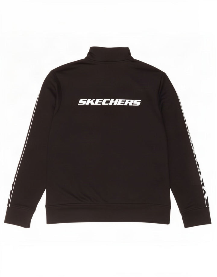 Damska kurtka dresowa Skechers Graphic UK 14, średni czarny poliester
