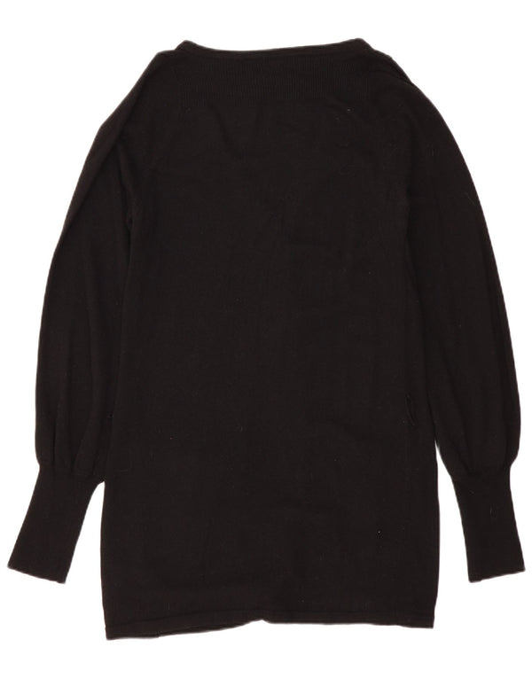 Damski sweter o przedłużonym fasonie Armani Jeans UK 18 XL Czarna wiskoza