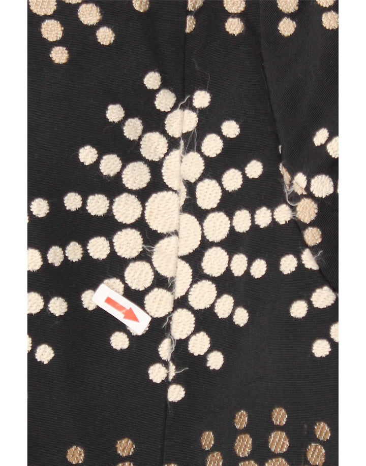 Desigual damski płaszcz EU 42, duży, czarny, geometryczny poliester