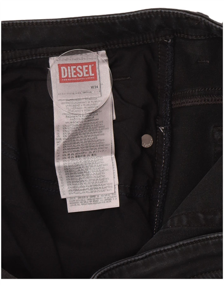 Męskie jeansy Diesel Slim W34 L32 Szara bawełna