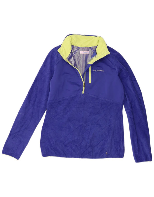 Damski sweter polarowy Columbia Omni-Heat z zamkiem błyskawicznym, UK 10, mały, niebieski poliester