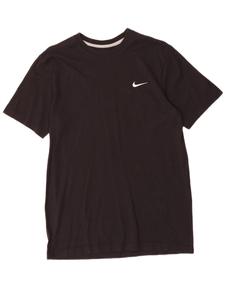 Męski T-shirt NIKE o regularnym kroju, średni czarny, bawełniany