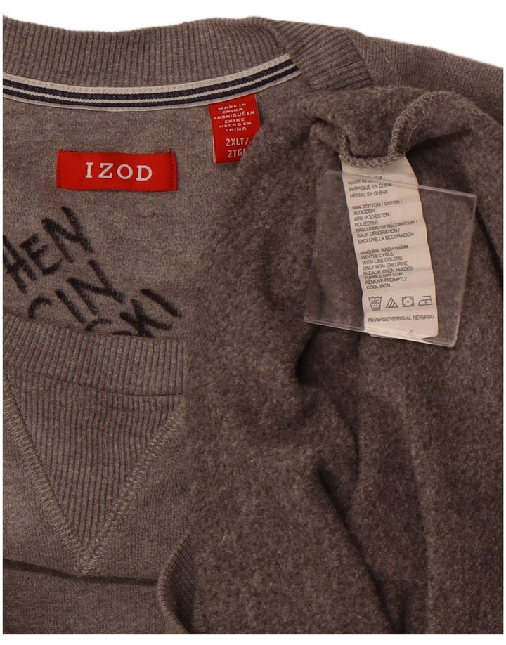 Bluza męska Izod 2XL Szara bawełna