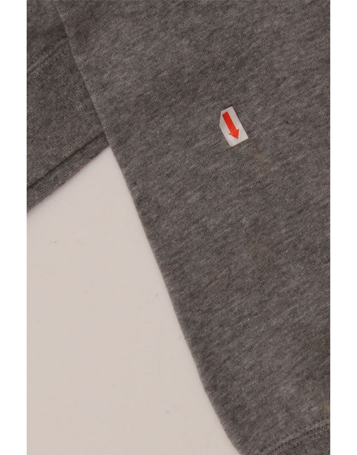 Chłopięcy sweter z kapturem NIKE z grafiką, 12-13 lat, duży, szary, z blokami kolorów