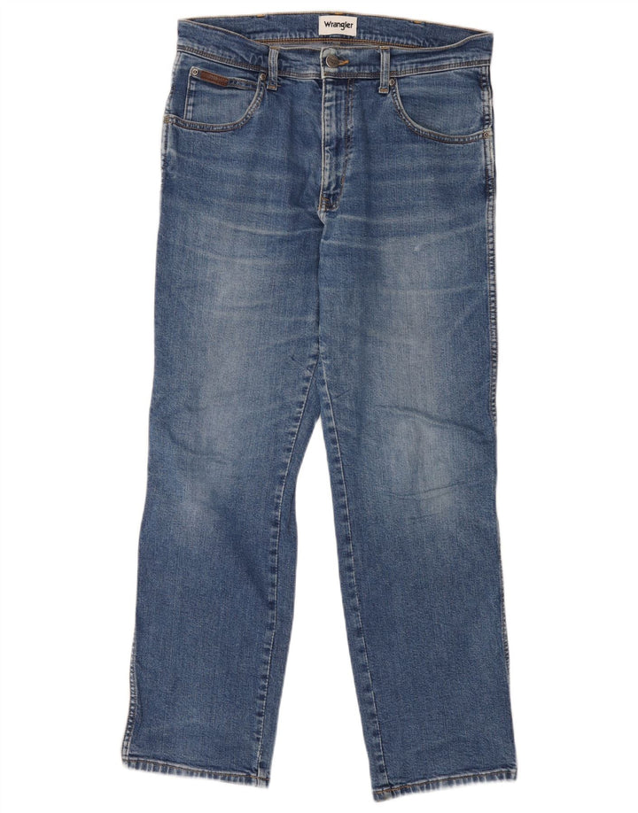 Męskie jeansy Wrangler Texas Straight W33 L30 Niebieskie bawełniane