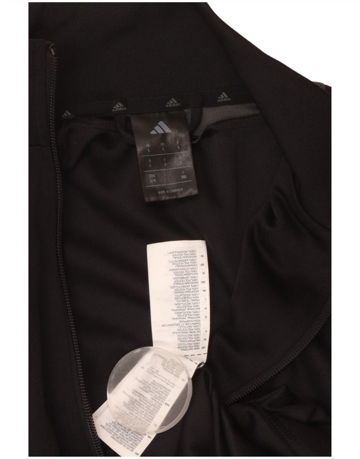 Męska kurtka dresowa ADIDAS, duża, czarna, z poliestru