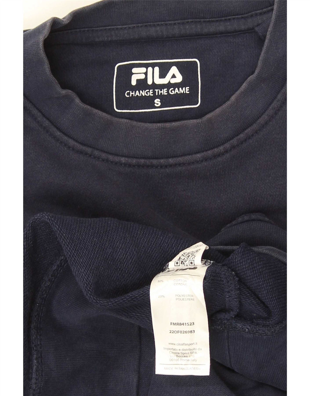 Męska bluza z grafiką Fila, mała, granatowa, bawełniana