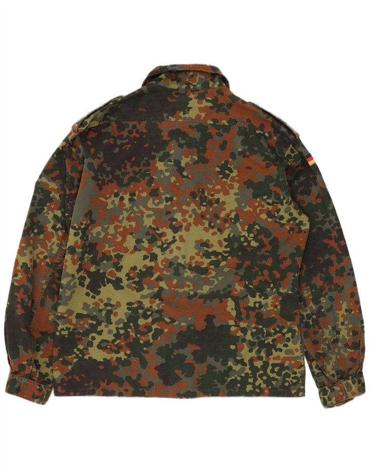 Koszula wojskowa męska w stylu vintage, mały kamuflaż khaki