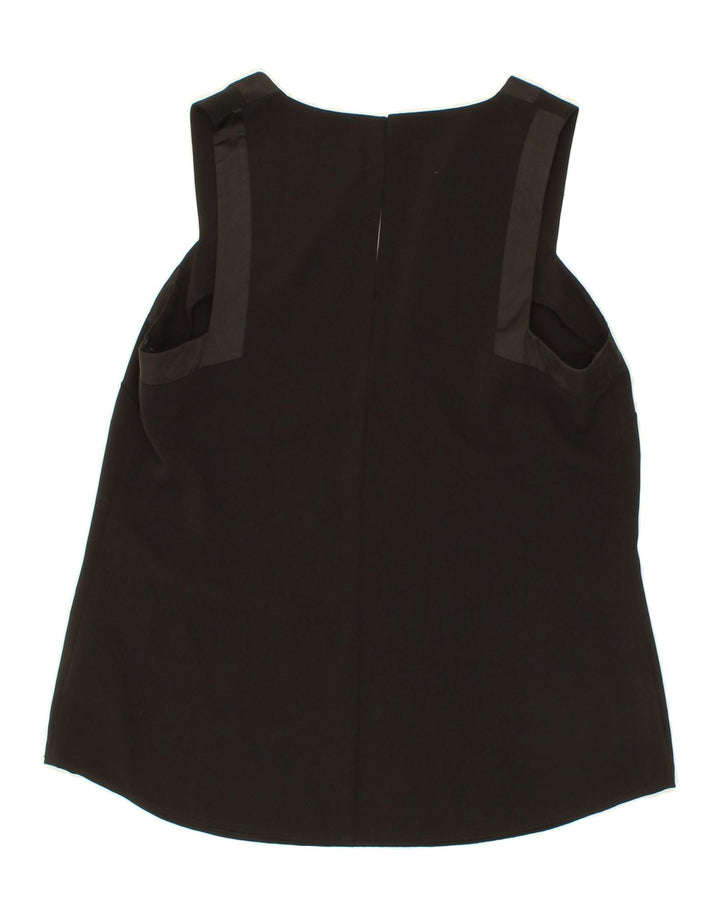 COAST Womens Sleeveless Blouse Top UK 12 Medium Black Polyester Vintage Coast and Second-Hand Coast from Messina Hembry 