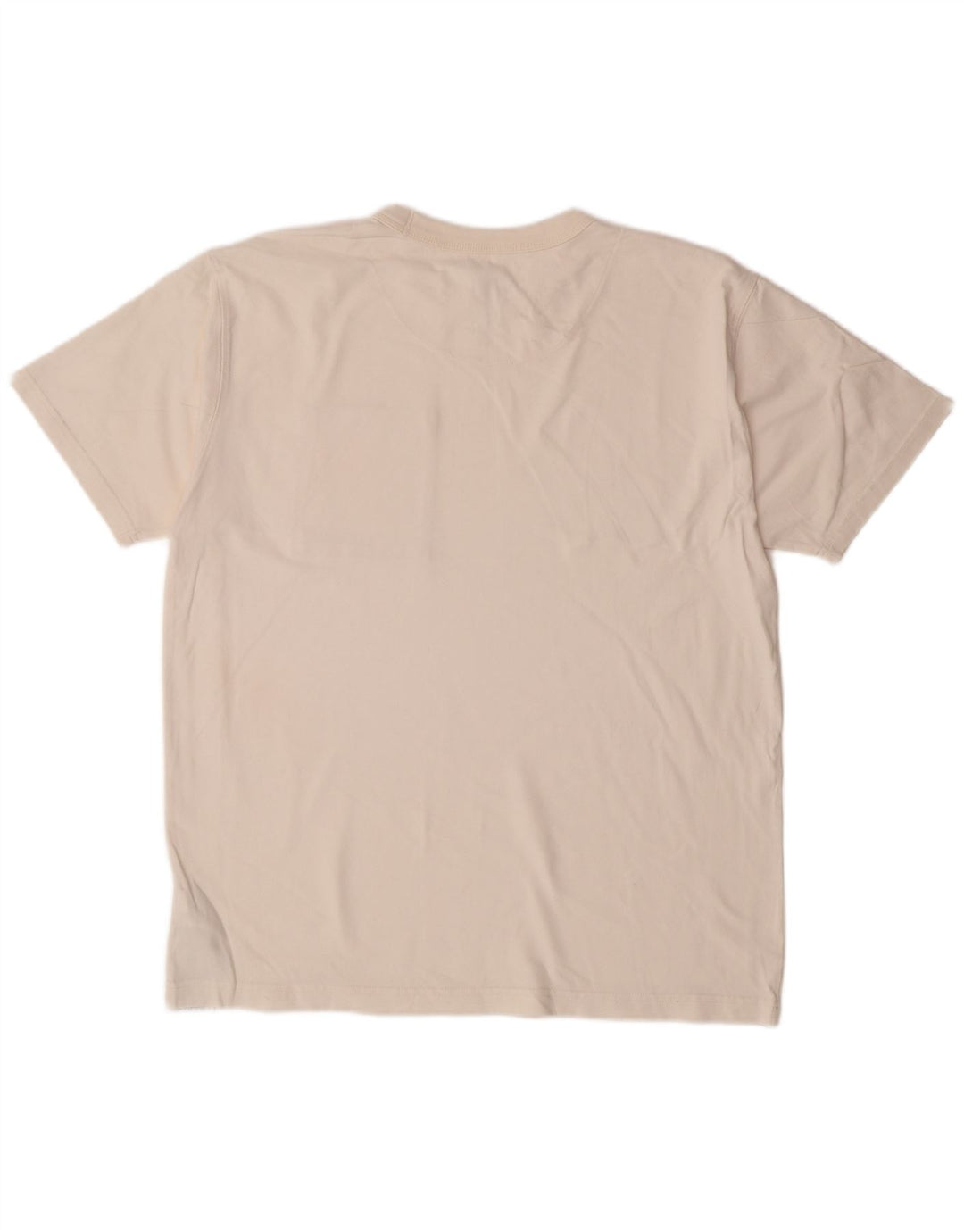 NEW BALANCE Mens T-Shirt Top Large Off White Cotton