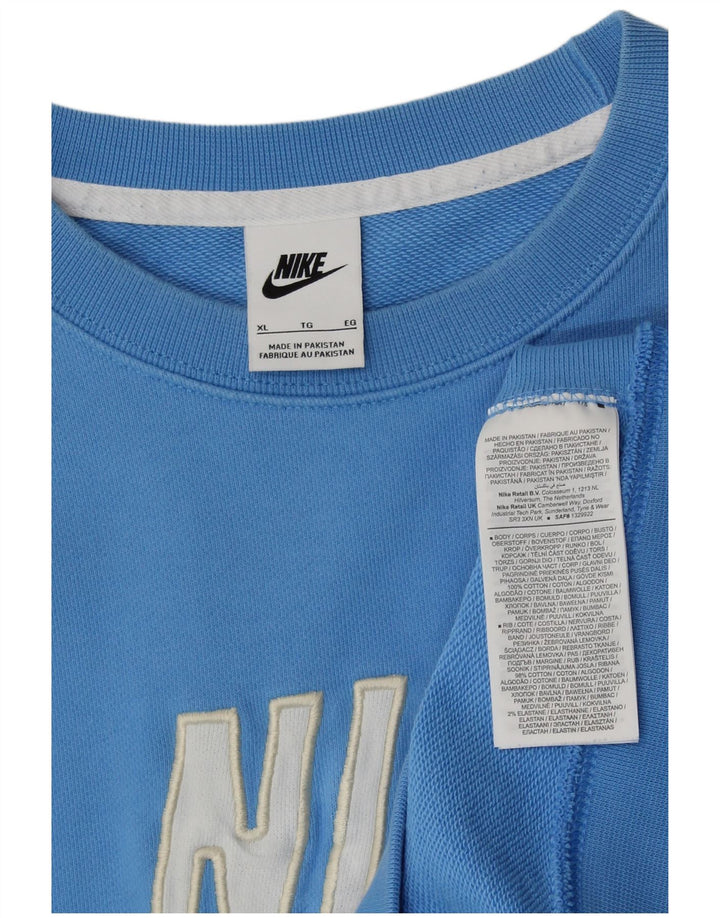 Męska bluza z grafiką NIKE XL, niebieska, bawełniana