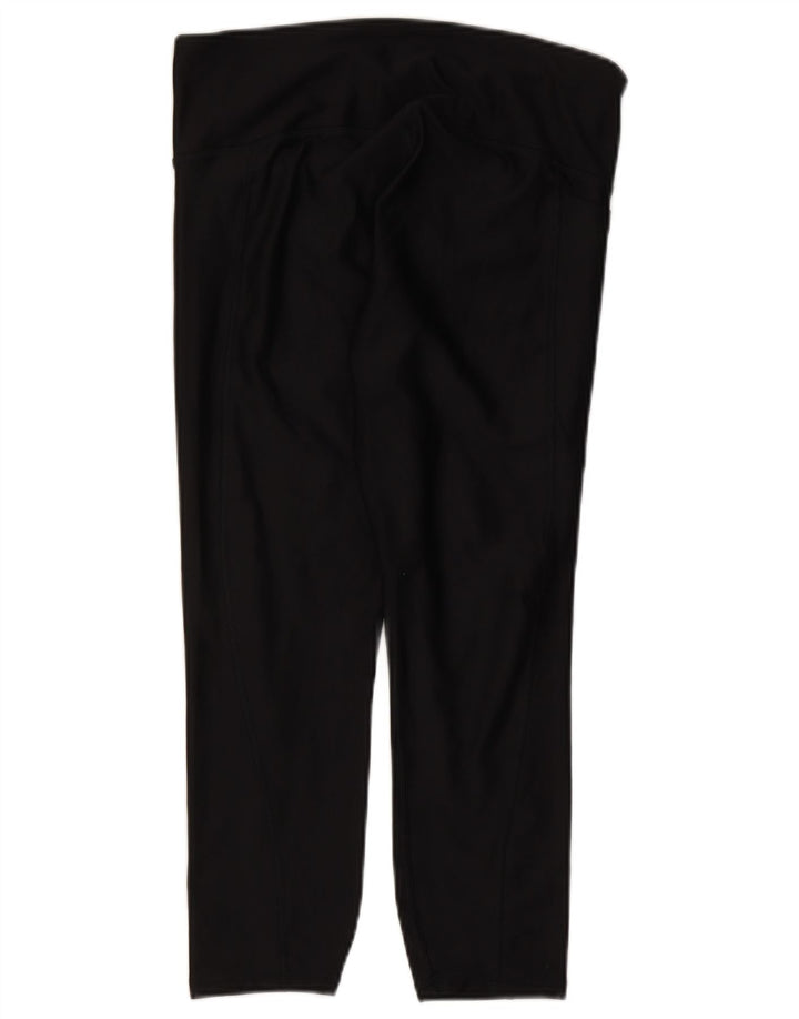 Damskie legginsy Capri Under Armour UK 14, duże, czarne, poliestrowe