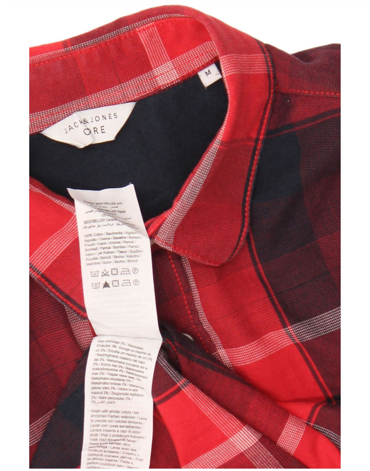 Koszula męska Jack & Jones, bawełniana w czerwoną kratę