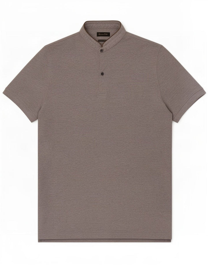 Męska koszulka polo Massimo Dutti, duża, szara, bawełniana