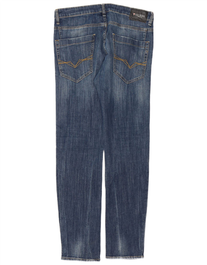 Guess Męskie jeansy slim W32 L32 Niebieskie bawełniane