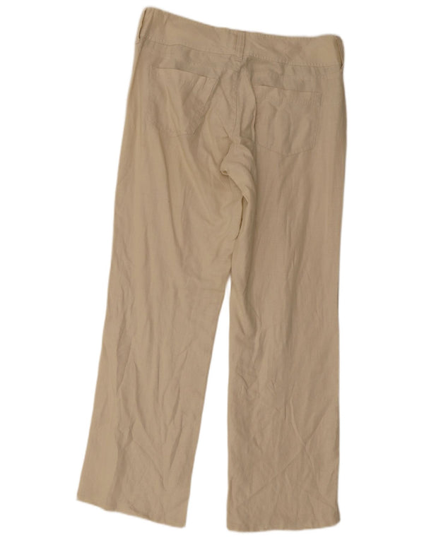 Spodnie damskie Massimo Dutti Straight Casual EU 42 Large W32 L32 Beżowe