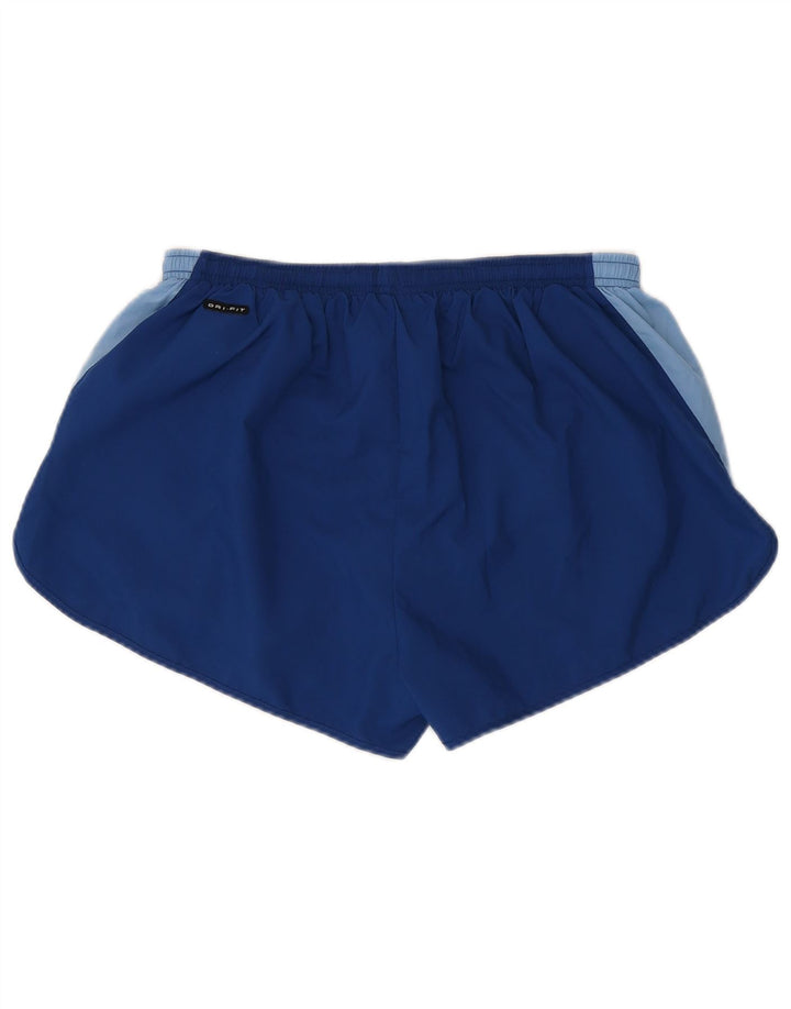 Męskie spodenki sportowe NIKE Dri Fit, duże, niebieskie, poliestrowe bloki kolorów