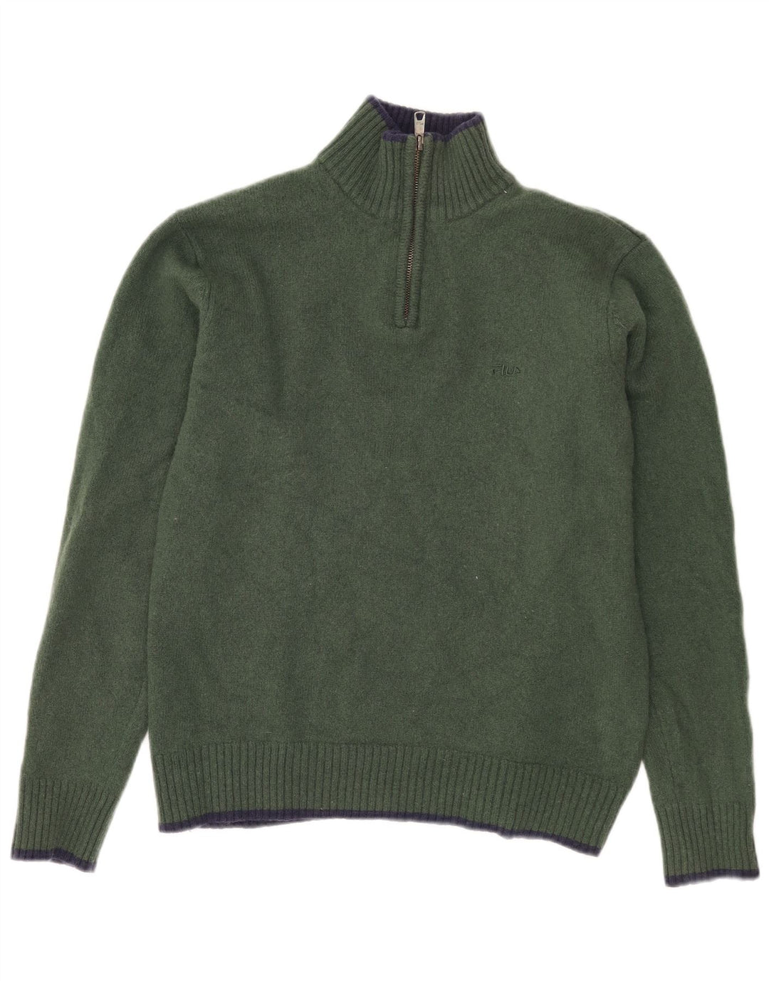 FILA Damski sweter z zamkiem błyskawicznym UK 18 XL Khaki Lambswool