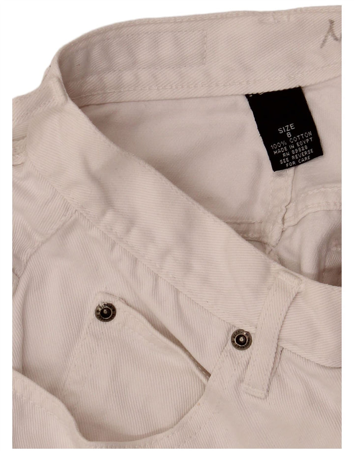 Damskie bermudy z wysokim stanem Gloria Vanderbilt UK 8 Small W26 białe