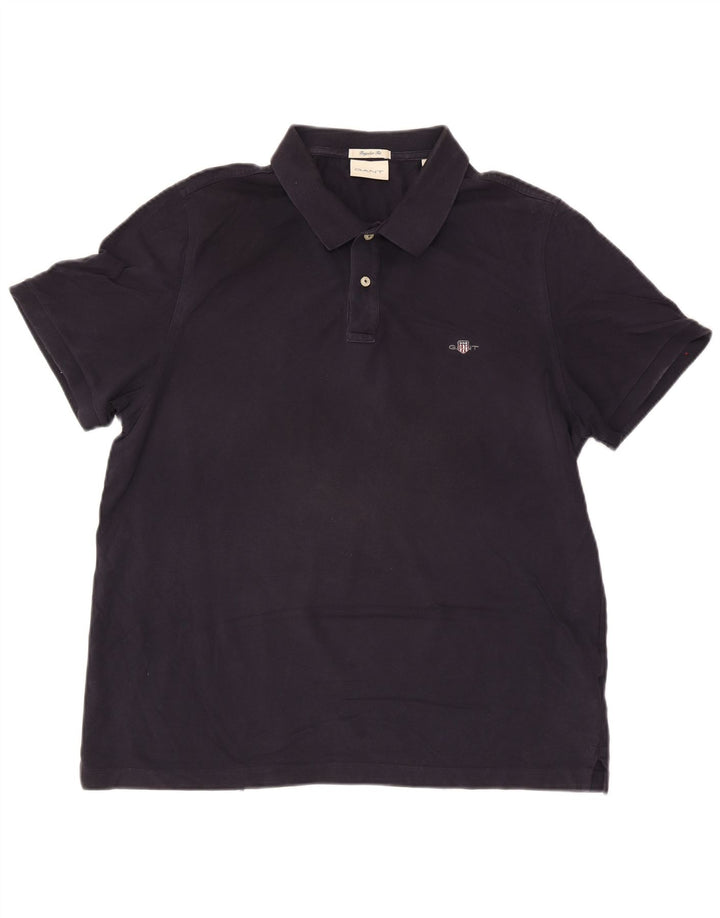 Męska koszulka polo Gant 2XL, granatowa, bawełniana