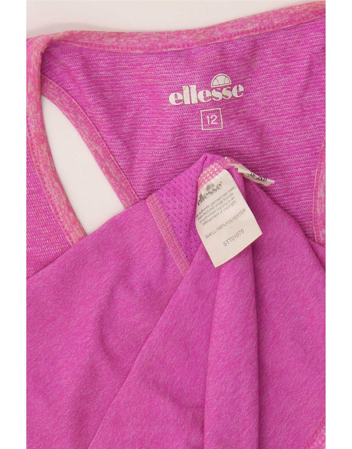 Top damski Ellesse z kamizelką UK 12, średni różowy, nakrapiany poliester