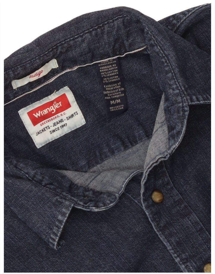 Męska koszula dżinsowa Wrangler w kolorze indygo, średnia, granatowa, bawełniana