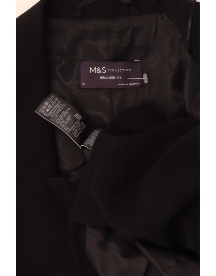 Marks & Spencer Damska marynarka z rękawem 3/4 UK 10, mała czarna