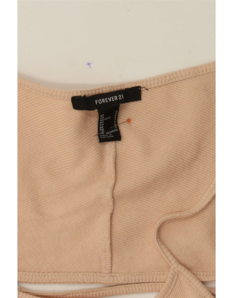 FOREVER 21 Womens 2 Piece Set UK 8 Small Beige Cotton Vintage Forever 21 and Second-Hand Forever 21 from Messina Hembry 