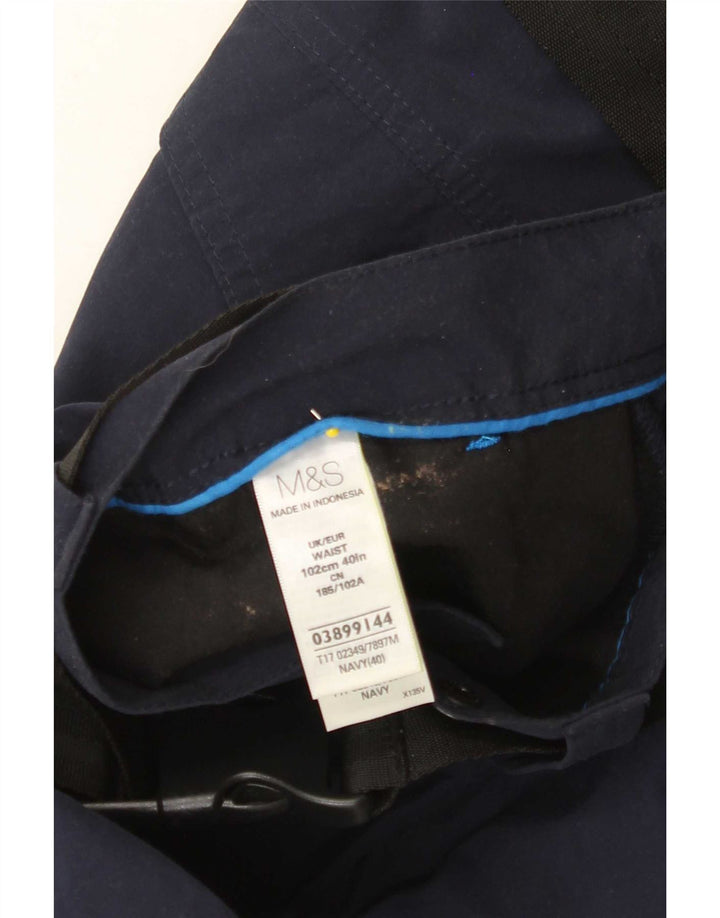 Męskie spodenki cargo Marks & Spencer W40 XL, granatowe, bawełniane