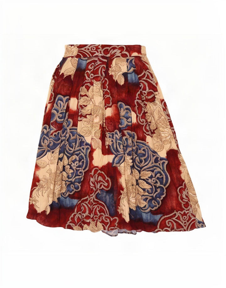 Damska plisowana, rozkloszowana spódnica Pippa Dee UK 12 Medium W28 Wielobarwny kwiatowy