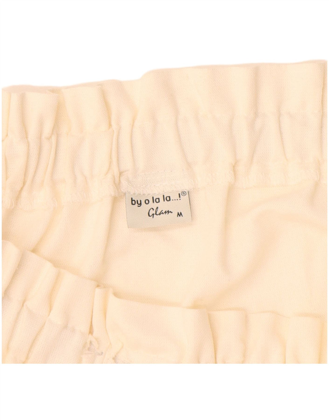 Damska sukienka VINTAGE z długim rękawem i odkrytymi ramionami UK 12, średnia, biała lniana