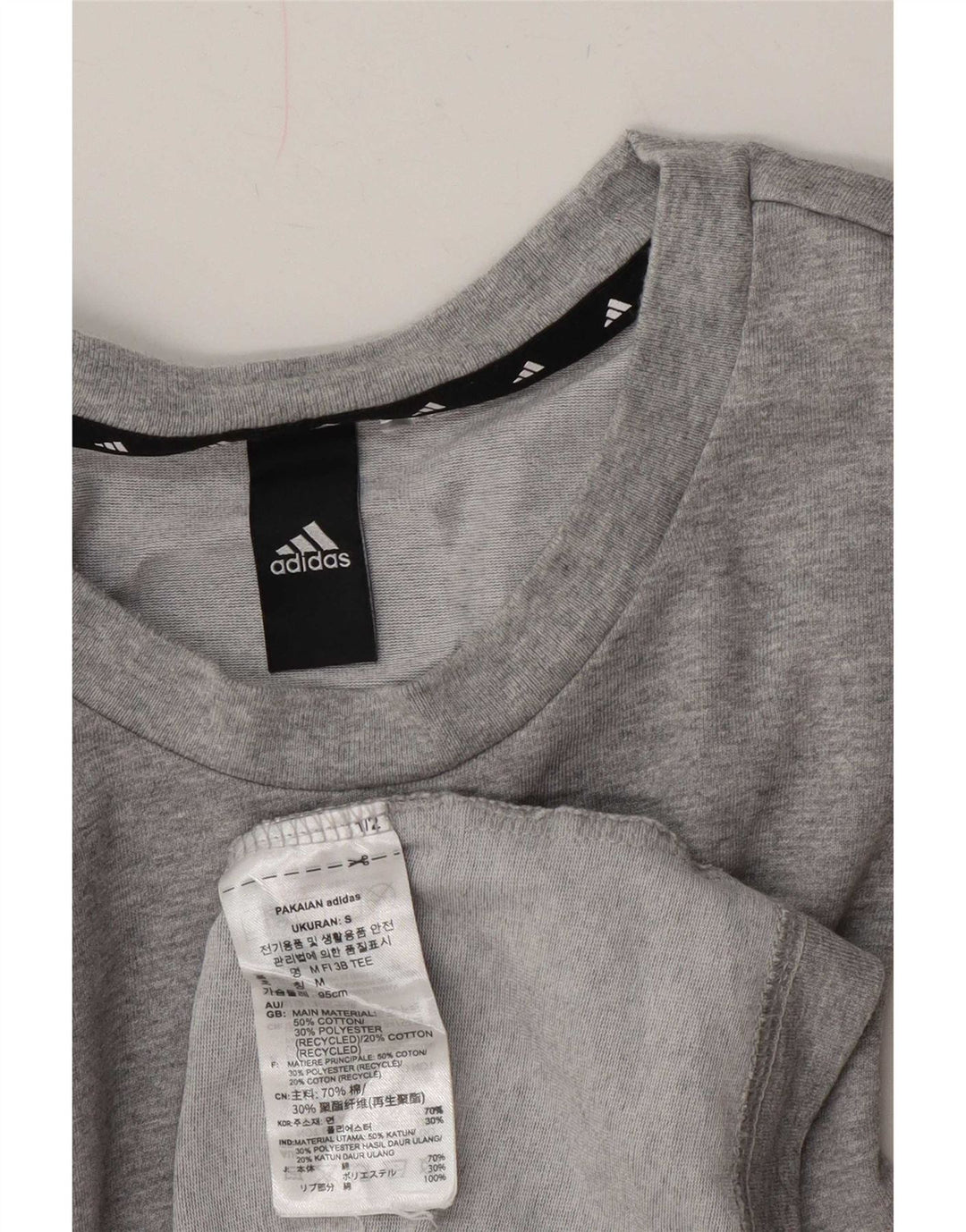 Męska koszulka z grafiką Adidas, duża, szara, bawełniana